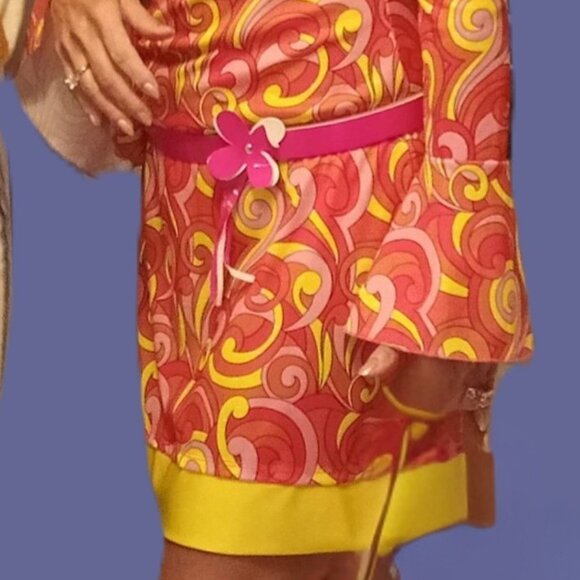 60's Go-Go Costume complete with Dior Sunglasses, Dress, Boots, Red Bouffant Wig - Picture 7 of 16